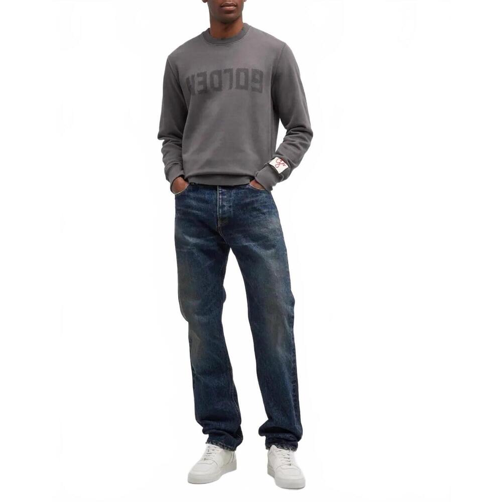 NEW GOLDEN GOOSE men's regular archibald sweatshirt in anthracite